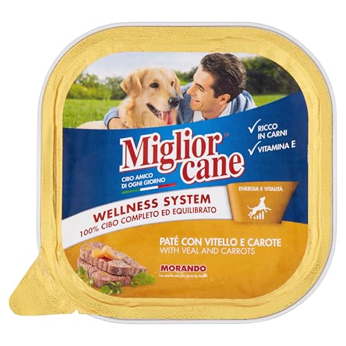Puppia Migliorcane Pastete Nassfutter für Hunde (100% Made in Italy, Hauptzutat: Kalbfleisch und Karotten, Hundefutter nass, hochwertiger Hundesnack, Portionsgröße: 300 g) von Puppia