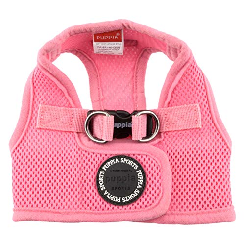 Puppia Hundegeschirr für kleine und mittelgroße Hunde - weiche Weste in vielen Farben - Auch als Welpengeschirr verwendbar -Antizuggeschirr für Hunde, Pink, M von Puppia
