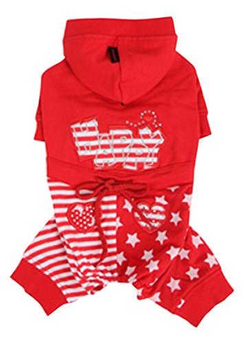 Puppia PAMA-OP958 Happy Star Jogging Sweater, L, rot Puppia PAMA-OP958 Happy Star Jogging Sweater, L, rot von Puppia