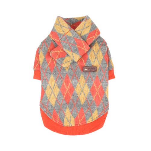 Puppia PAND-TS1156 Lineage Sweater, S, orange von Puppia