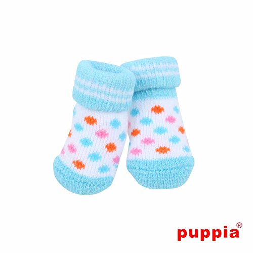 Puppia PAOC-SO1269-SB-L Socken Für Hunde Dylan, L, Himmelblau von Puppia