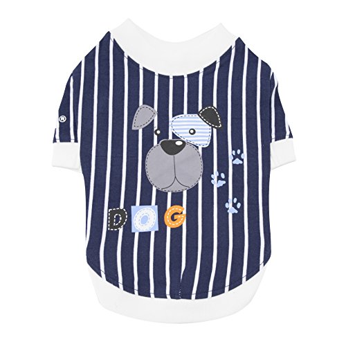 Puppia PAQA-TS1401 Hunde T-Shirt, Boomer, Dunkelblau, Small Puppia PAQA-TS1401 Hunde T-Shirt, Boomer, Dunkelblau, Small von Puppia