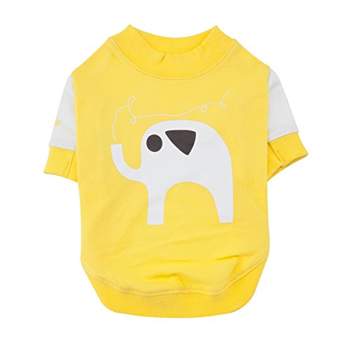 Puppia PAQA-TS1402 Hunde T-Shirt, Jumbo, gelb, Large von Puppia