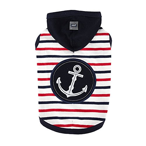 Puppia PAQA-TS1412 Hunde T-Shirt, Capitane, Dunkelblau, Medium Puppia PAQA-TS1412 Hunde T-Shirt, Capitane, Dunkelblau, Medium von Puppia