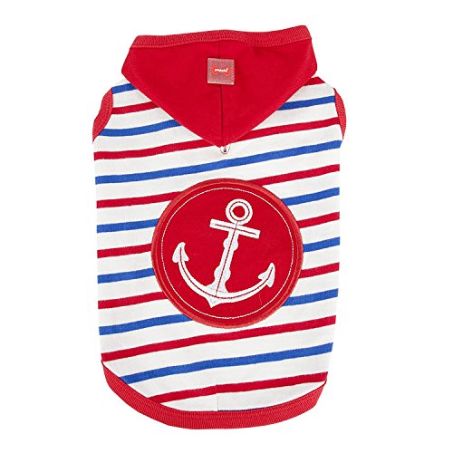 Puppia PAQA-TS1412 Hunde T-Shirt, Capitane, rot, Small Puppia PAQA-TS1412 Hunde T-Shirt, Capitane, rot, Small von Puppia