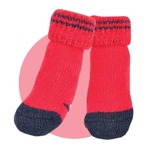 Puppia PARD-SO1591-RD-S Socken Für Hunde Dylan, S, Rot von Puppia