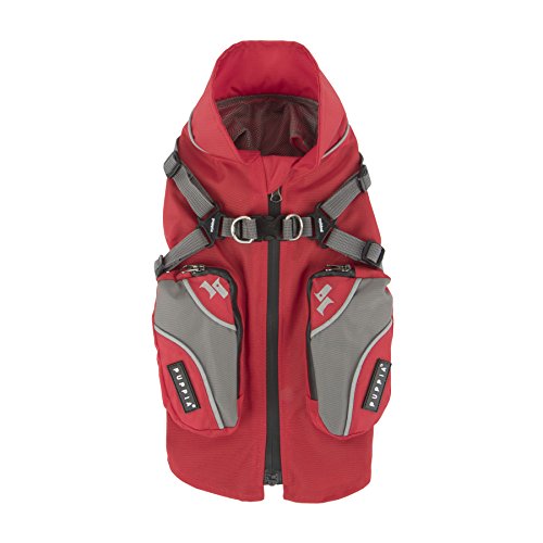 Puppia PLRA-JM9328 Wintermantel Teton, M, rot von Puppia