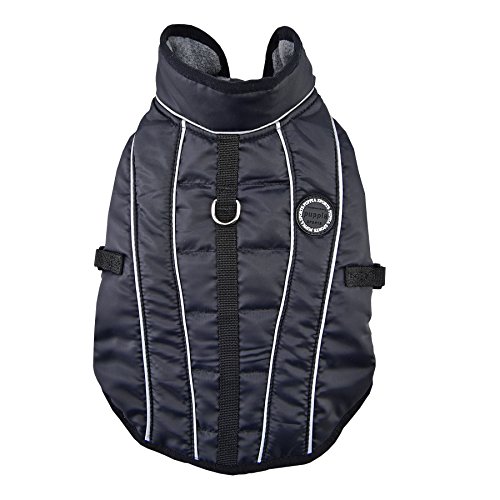 Puppia PLRD-VT9344 Wintermantel Expedition, S, schwarz von Puppia