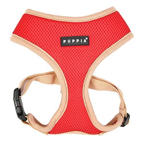 Puppia Soft Harness II - Weiches Hundegeschirr für kleine und mittelgroße Hunde - sehr komfortabel und verstellbar, PATD-HA1770-RD-S, 1. Grau + Antibakterielle Oberfläche, S von Puppia