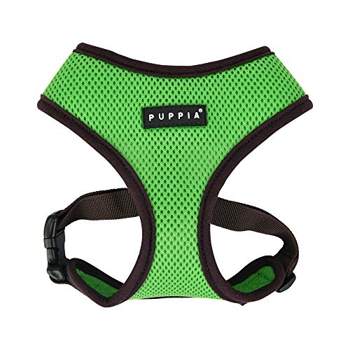 Puppia Soft Harness II - Weiches Hundegeschirr für kleine und mittelgroße Hunde - sehr komfortabel und verstellbar, PUHA1770GRS, Grün von Puppia