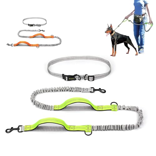 Pupply, Elastische Freihandleine für Hunde – Perfekt zum Laufen und Wandern mit mittelgroßen und großen Hunden. Geeignet für Training, Spaziergänge und Läufe mit Ihrem Hund. (Grün) von Pupply