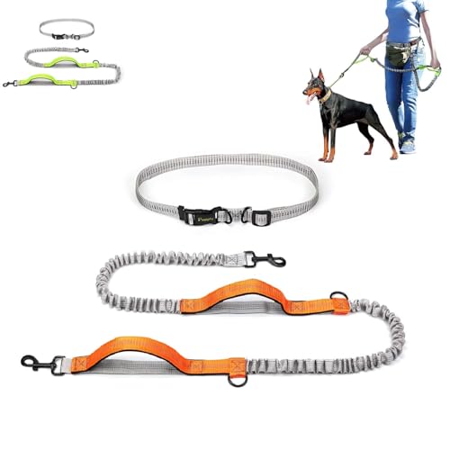 Pupply, Elastische Freihandleine für Hunde – Perfekt zum Laufen und Wandern mit mittelgroßen und großen Hunden. Geeignet für Training, Spaziergänge und Läufe mit Ihrem Hund. (Orange) von Pupply