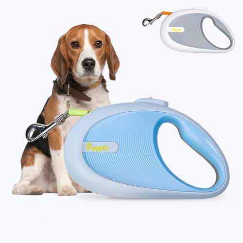 Pupply, Retraktierbare Hundeleine, ausziehbar bis 3 Meter mit Pausentaste, langlebig, ohne Verwicklungen, mit bequemem Griff. Geeignet für kleine und mittelgroße Hunde und Katzen bis 15 kg. (Hellblau) Pupply, Retraktierbare Hundeleine, ausziehbar bis 3 Meter mit Pausentaste, langlebig, ohne Verwicklungen, mit bequemem Griff. Geeignet für kleine und mittelgroße Hunde und Katzen bis 15 kg. (Hellblau) von Pupply