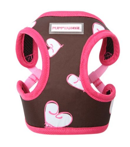 Puppy Angel Geschirr Basic Heart Chest Bordeaux von Puppy Angel