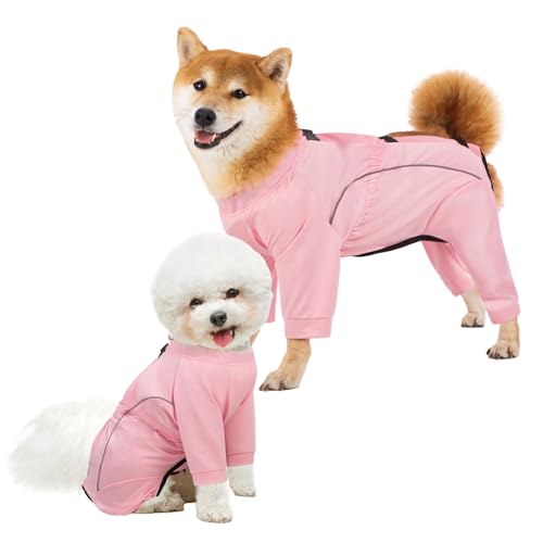 Hundeschutzhose, wasserdicht, leicht, hoch dehnbar, verstellbar, für jedes Wetter, hält Schlamm, Schnee draußen für Regen und Schnee, Größe XL, Rosa Hundeschutzhose, wasserdicht, leicht, hoch dehnbar, verstellbar, für jedes Wetter, hält Schlamm, Schnee draußen für Regen und Schnee, Größe XL, Rosa von Pupsooft