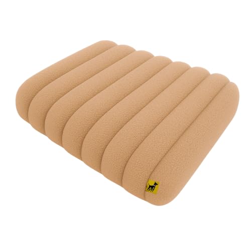 Purdawg Hundebett, Hundekissen, orthopädisches Hundebett, abnehmbarer und waschbarer Bezug, rutschfest und besonders gemütlich (Kamel, M (75 x 55 x 10 cm)) von Purdawg