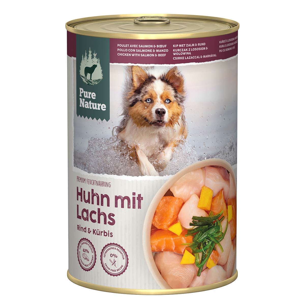 Pure Nature ADULT Huhn & Lachs mit Kürbis 6x400g von Pure Nature