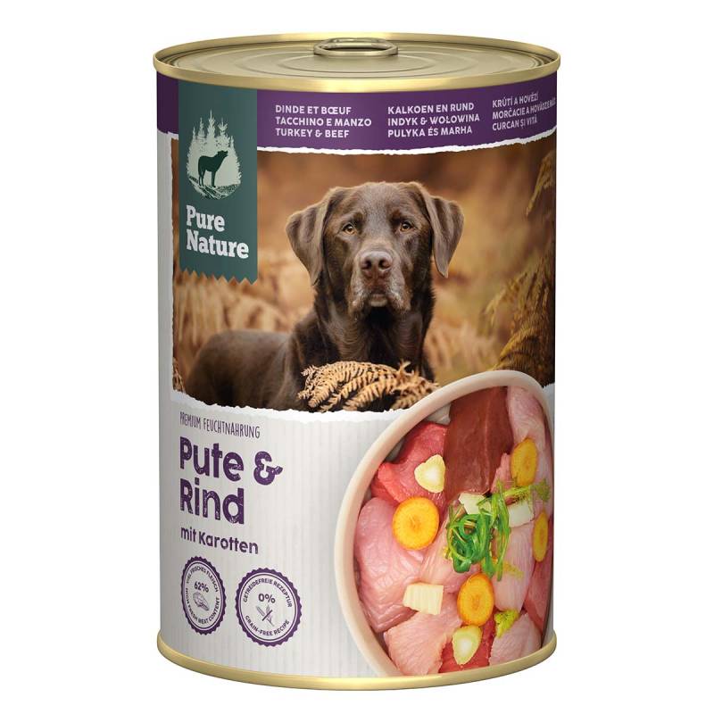 Pure Nature ADULT Pute & Rind mit Karotten 6x400g von Pure Nature