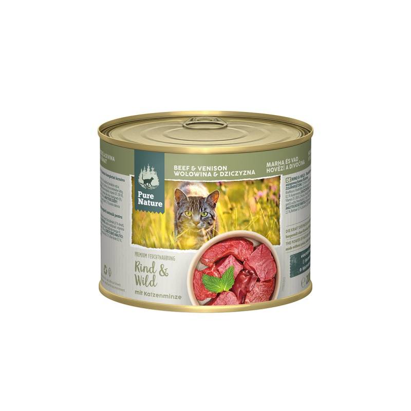 Pure Nature ADULT Rind & Wild mit Katzenminze 6x200g von Pure Nature