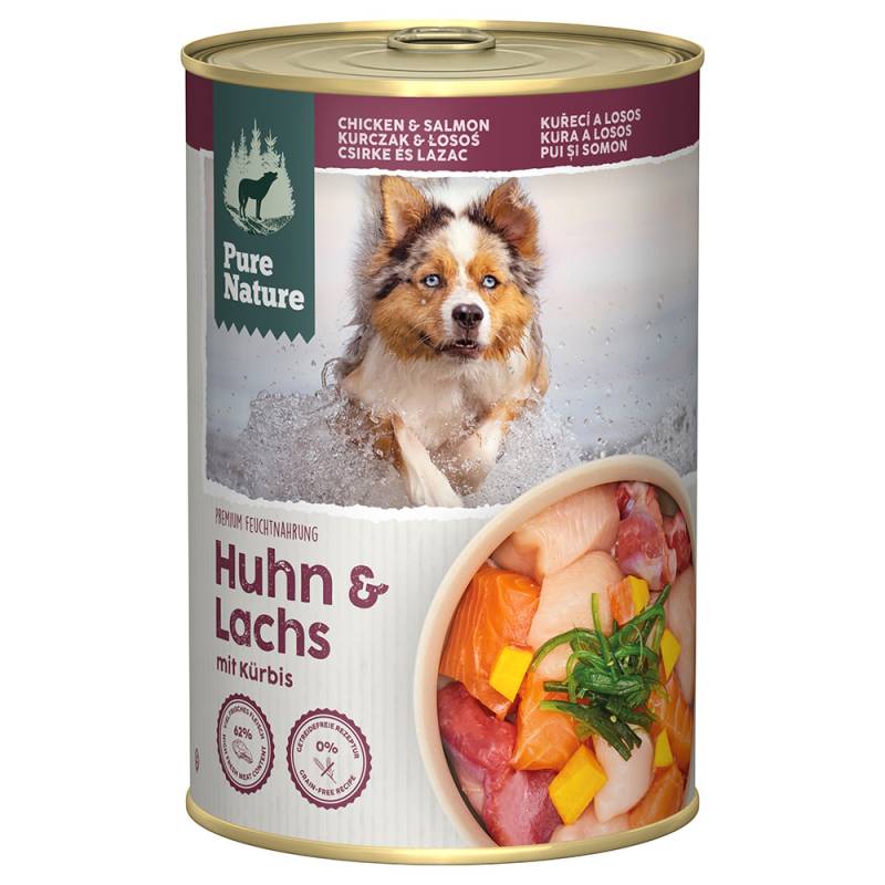 Pure Nature Adult 6 x 400 g - Huhn & Lachs von Pure Nature
