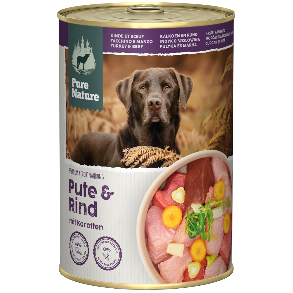 Pure Nature Adult 6 x 400 g - Pute & Rind von Pure Nature