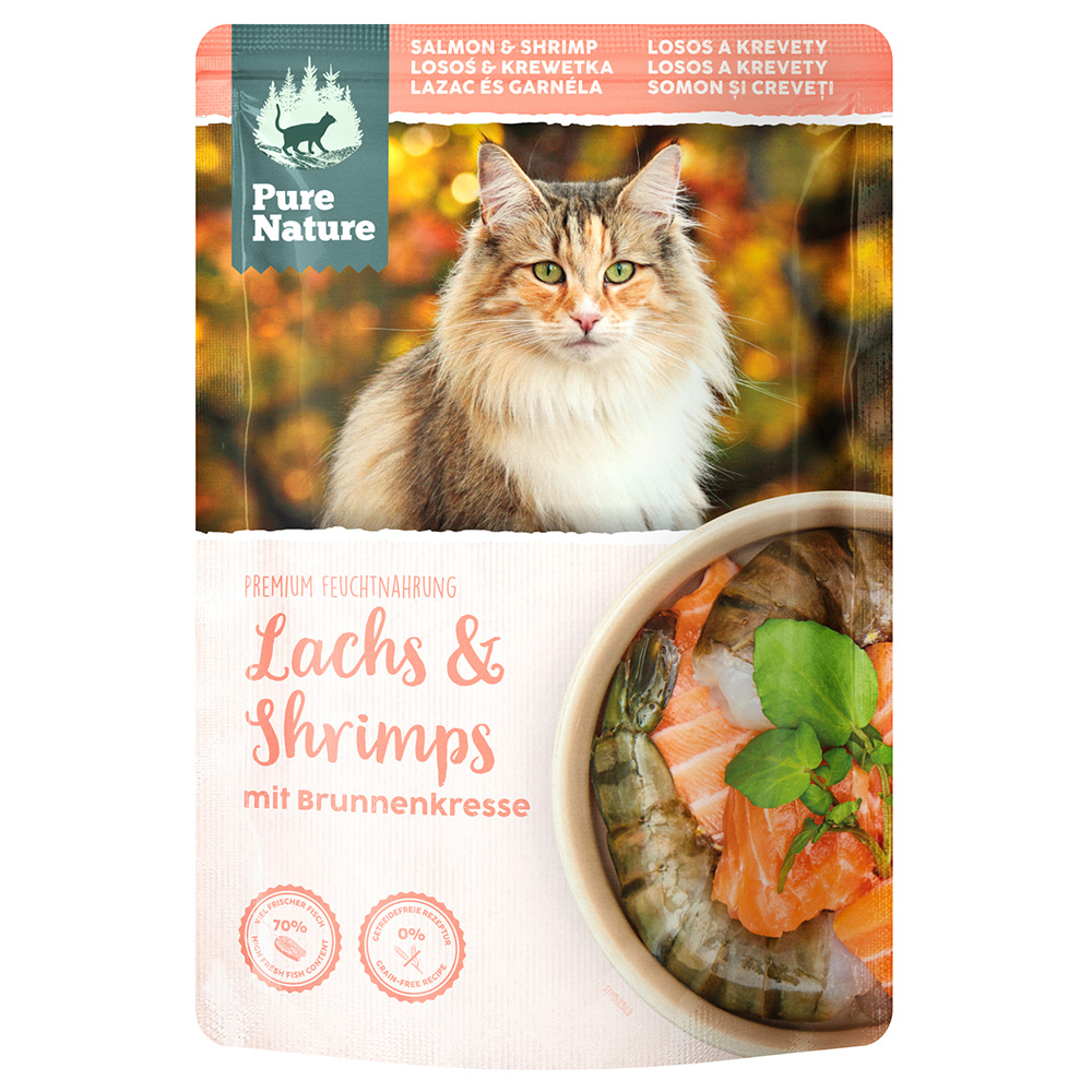 Pure Nature Cat Lachs & Schrimps - 12 x 80 g von Pure Nature