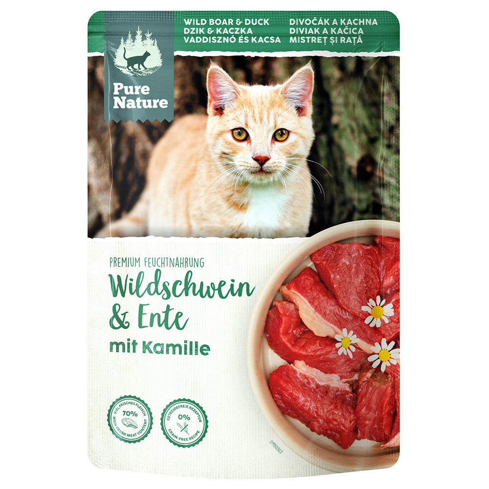 Pure Nature Feline 12 x 85 g - Wildschwein & Ente von Pure Nature