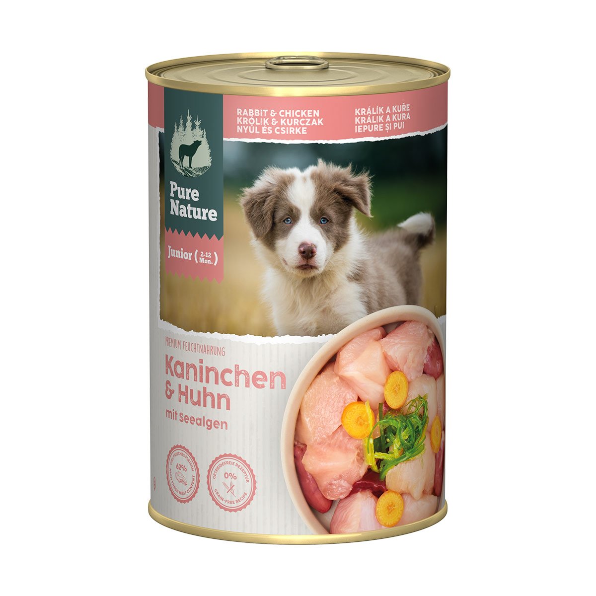 Pure Nature JUNIOR Kaninchen & Huhn mit Seealge 6x400g von Pure Nature