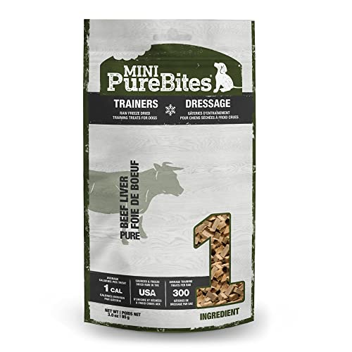 Mini-PureBites Freeze Dried Beef Dog Treats | Only 1 Ingredient | 85g von PureBites