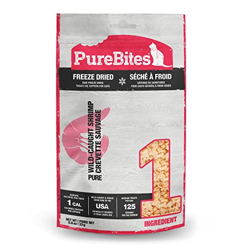 PureBites Gefriergetrocknete Garnelensnacks, 1 Zutat, 1 Stück, 1 Stück von PureBites