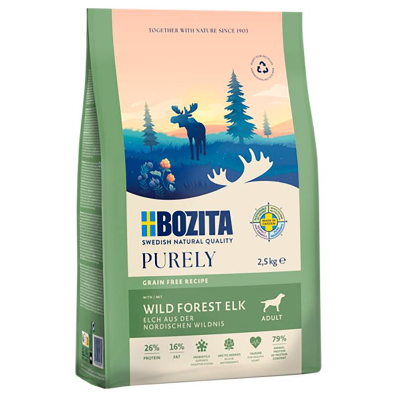 2,5 kg Bozita Dog Purely Adult Grain Free zum Sonderpreis! - Elch von Purely
