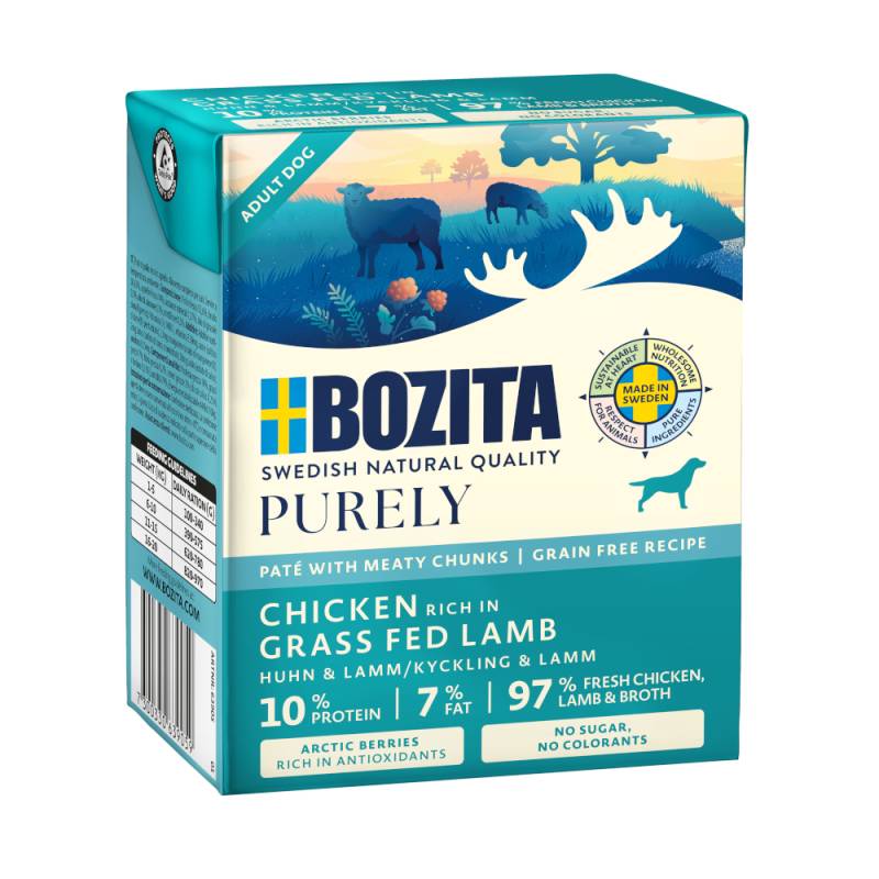 5 + 1 gratis! 6 x 370 g Bozita Purely Paté - mit Lamm von Purely