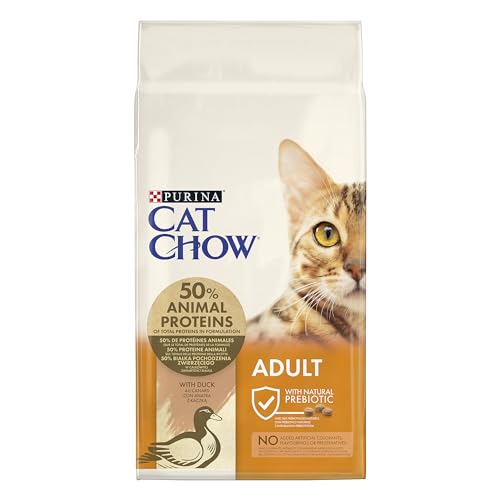PURINA CAT CHOW | Erwachsene | Trockenfutter für Katzen | Naturium | Ente | 10 kg | Tasche von Purina Cat Chow