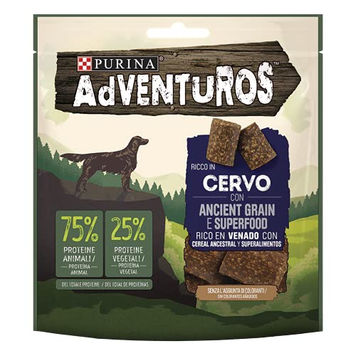 Purina Adventuros Ancient Grain und Superfood Hundesnack Reich aus Hirsch mit Altgrain und Superfood, 6 Packungen à 120 g von Purina Cat Chow
