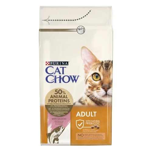 Purina Cat Chow Adultes Katzenfutter mit Lachs und Thunfisch, 6 x 1,5 kg Beutel von Purina Cat Chow