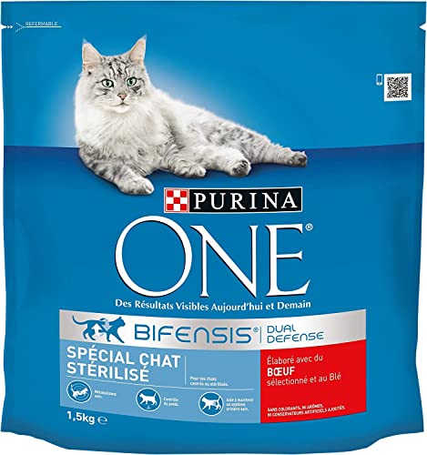 Futterkroketten für Katzen von Purina One, speziell für ausgewachsene Katzen, sterilisiert, Größe und Geschmack wählbar. von Purina One