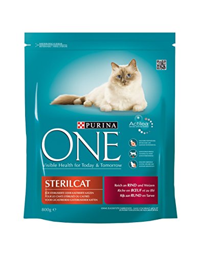 One Sterilcat Katzenfutter reich an Rind, 8er Pack (8 x 800 g) von PURINA ONE