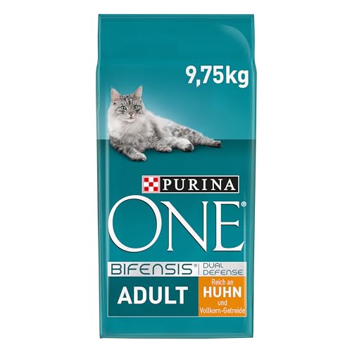 PURINA ONE BIFENSIS Adult Katzenfutter trocken, reich an Huhn, 1er Pack (1 x 9,75kg) von PURINA ONE