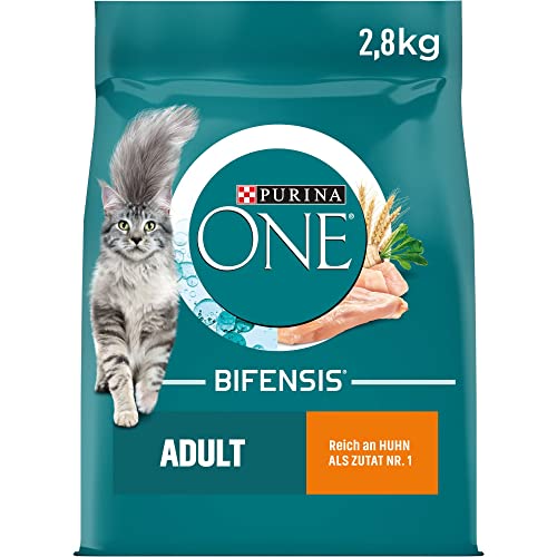 PURINA ONE BIFENSIS Adult Katzenfutter trocken, reich an Huhn, 4er Pack (4 x 2,8kg) von Purina ONE