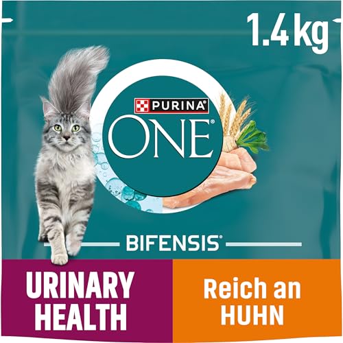 PURINA ONE BIFENSIS Urinary Care Katzenfutter trocken, reich an Huhn, 6er Pack (6 x 1,4kg) von Purina ONE