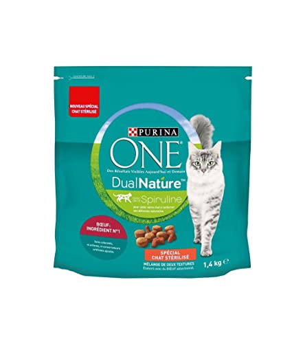 PURINA ONE DualNature Natural Defense Trockenfutter mit Rind für ausgewachsene Katzen, sterilisiert | 1,4 kg Beutel von PURINA ONE