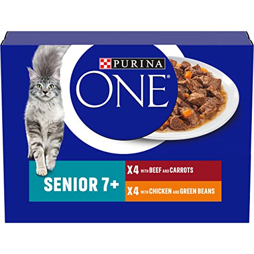 PURINA ONE | Senior 7+ Katzenfutter nass, Huhn und Rind, 8 x 85g von Purina ONE
