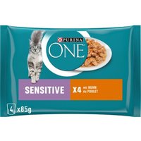 Purina ONE Sensitive Huhn & Karotten 4x85g von Purina One