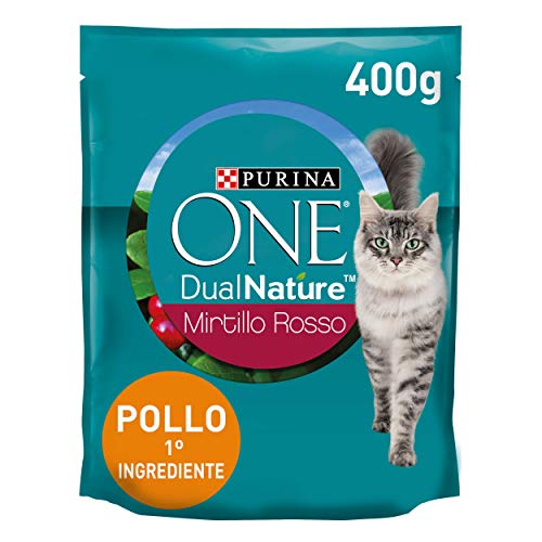 Purina One Dualnature Cranberry Kroketten für Erwachsene Katze mit Huhn, 8 Packungen à 400 g von PURINA ONE