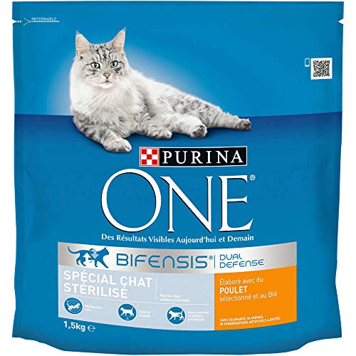 Purina One - Katze - Spezielle sterilisierte Katze - Huhn und Weizen - 1,5 kg - Packung mit 6 Stück von Purina ONE