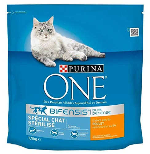 Purina One - Katze - Spezielle sterilisierte Katze - Huhn und Weizen - 1,5 kg - Packung mit 6 Stück von Purina ONE