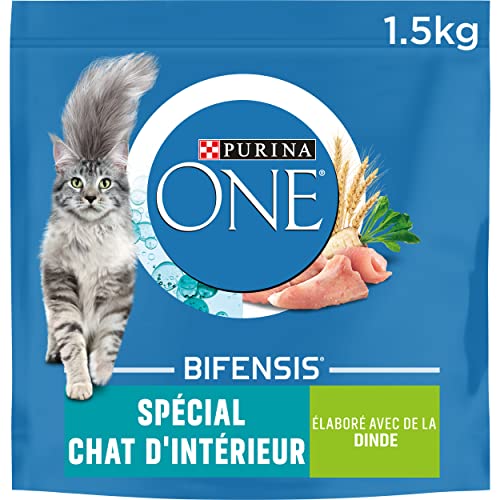 Purina One Kroketten für Katzen, Merkmal des Tieres wählbar, 1,5 kg – 6 Packungen (9 kg) von Purina One
