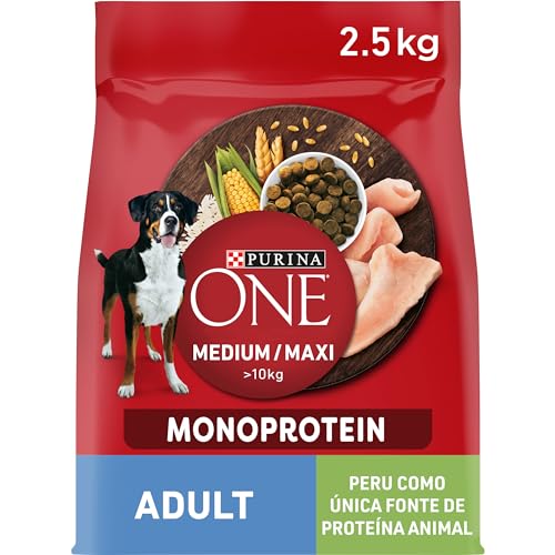 Purina One Medium Maxi Monoprotein Hundekroketten Truthahn, 4 Packungen à 2,5 kg von Purina ONE