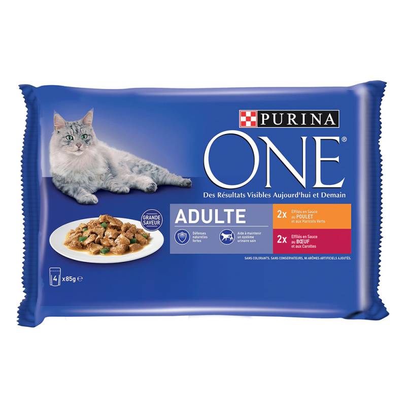 12 + 4 gratis! 16 x 85 g PURINA ONE - Adult Huhn und Rind 12 + 4 gratis! 16 x 85 g PURINA ONE - Adult Huhn und Rind von Purina One