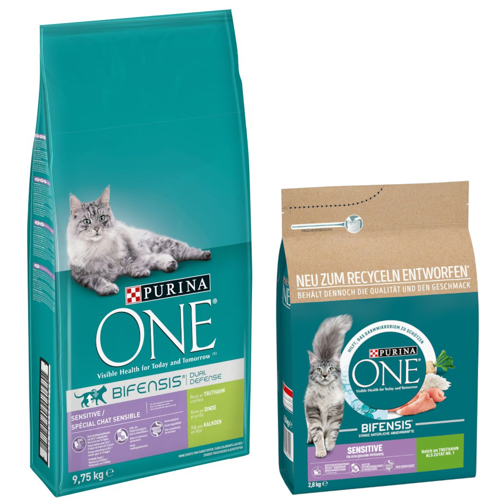 2,8 kg gratis! 2,8 kg + 9,75 kg PURINA ONE Trockenfutter - 9,75 kg + 2,8 kg Sensitive 2,8 kg gratis! 2,8 kg + 9,75 kg PURINA ONE Trockenfutter - 9,75 kg + 2,8 kg Sensitive von Purina One